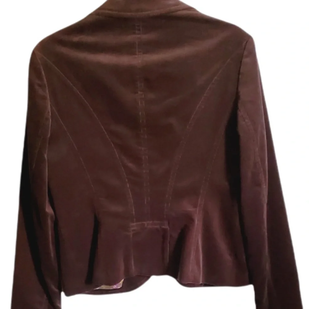 Nine West Y2K Brown Vintage Corduroy Double Button Blazer - Picture 3 of 5